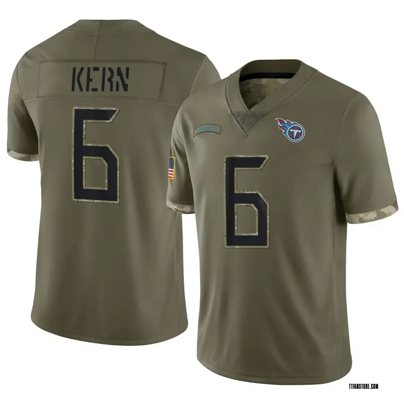 Men's Brett Kern Tennessee Titans 2022 Salute To Service Jersey - Olive Limited