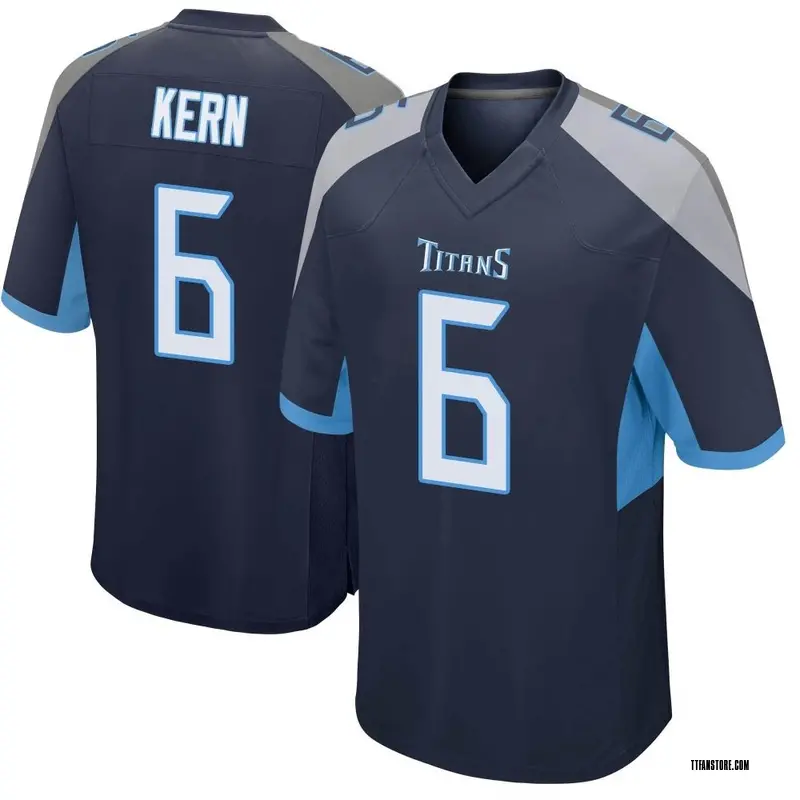 Men's Brett Kern Tennessee Titans Jersey - Navy Game