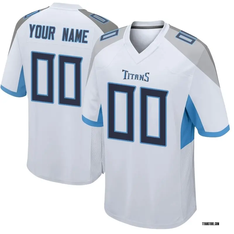 Men's Custom Tennessee Titans Jersey - White Game
