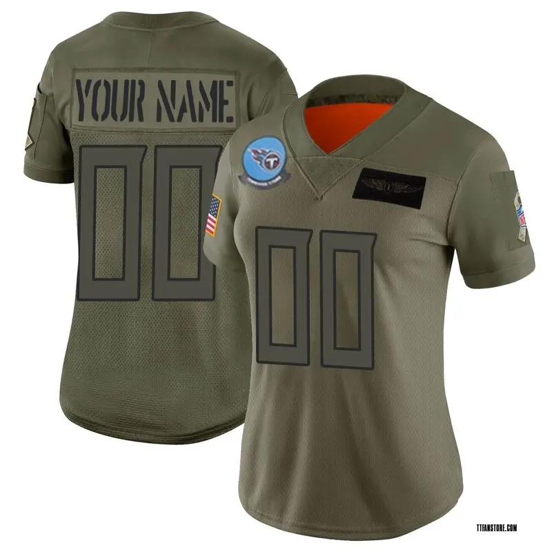 Women's Custom Tennessee Titans 2019 Salute to Service Jersey - Camo Limited