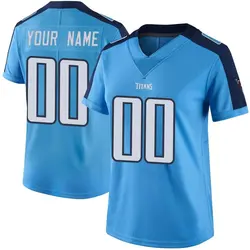 Women's Custom Tennessee Titans Color Rush Jersey - Light Blue Limited