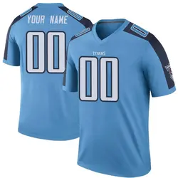 Youth Custom Tennessee Titans Color Rush Jersey - Light Blue Legend