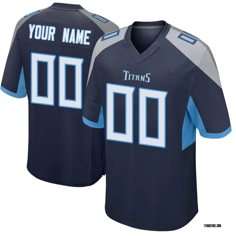 Youth Custom Tennessee Titans Jersey - Navy Game