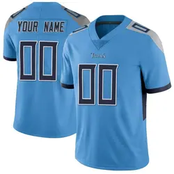 Youth Custom Tennessee Titans Vapor Untouchable Jersey - Light Blue Limited